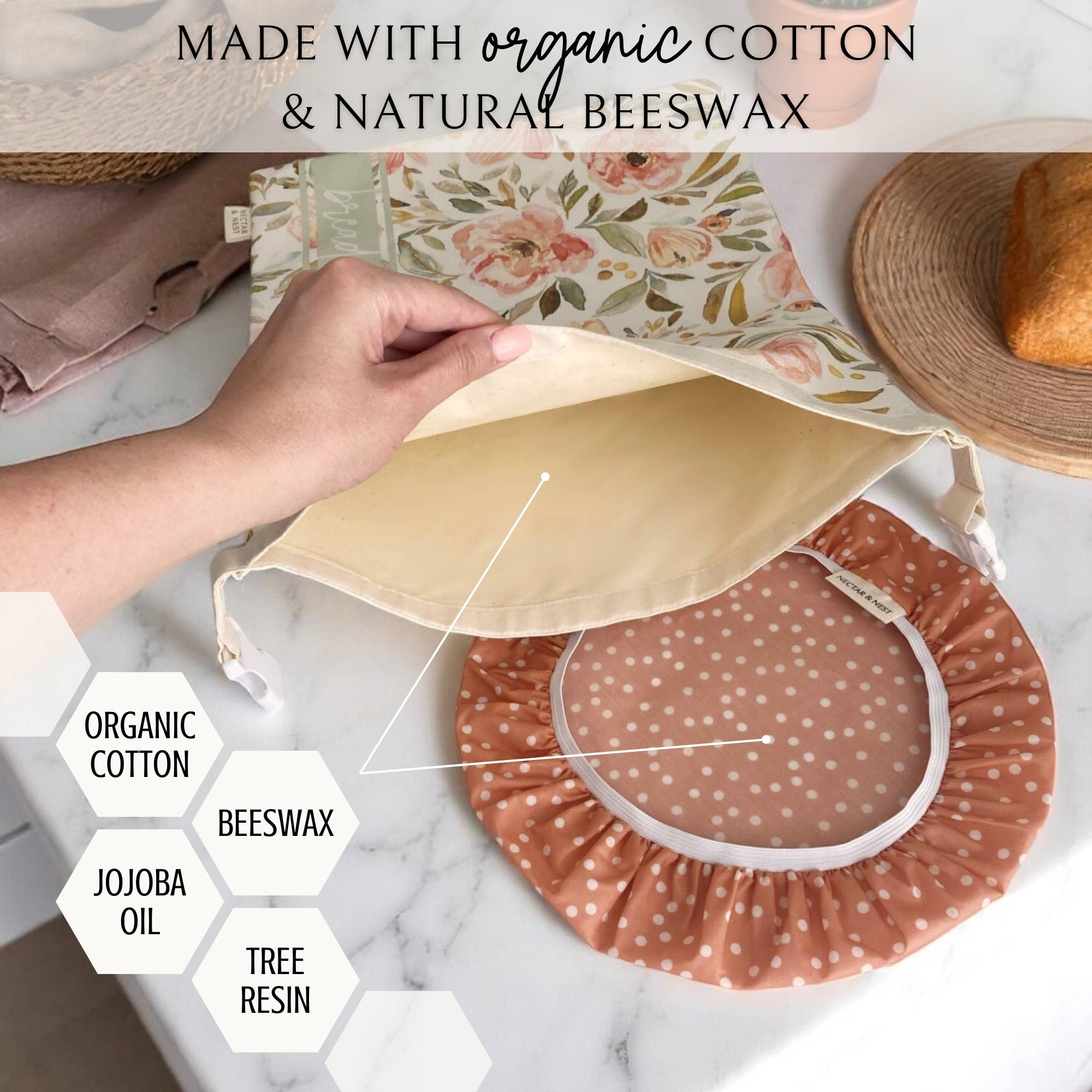 Nectar & Nest – wholesale Livsmedelsförvaring omslag/väska – Artist Series Brödbakningsset - S|S 2025, Indy Bloom Design5