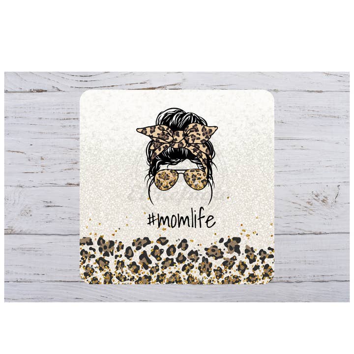 Mom Life Cheetah Mouse Pad for wholesale by El Refugio Homestead
