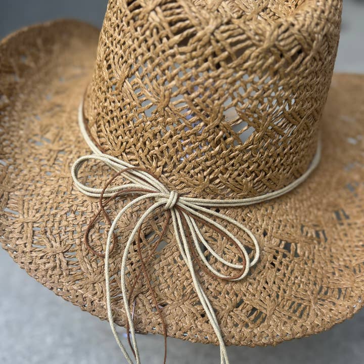 Love and Thyme - Wholesale Straw hat – Unisex - Western Straw Hat Mixed Bead Cowgirl Hat2
