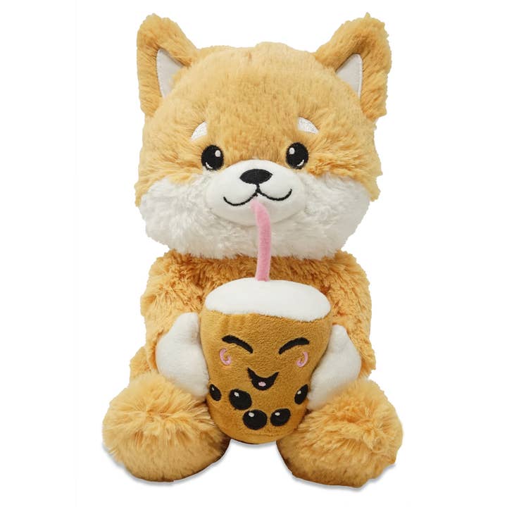 Cuddle Barn, Inc. - Wholesale Stuffed/Plush Toy - Kids & Baby - BFF Furrever - Sippin' Shiba Twirler (Boba Bubble Tea Drink)