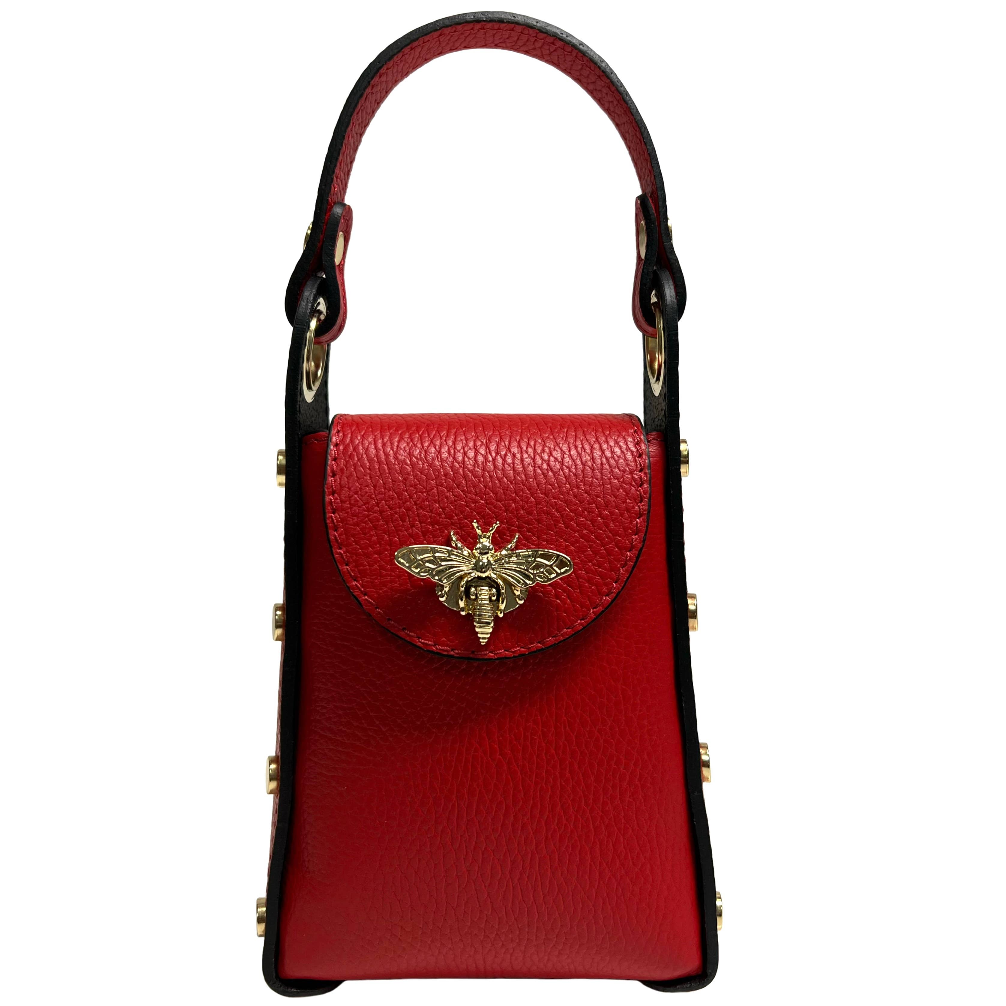 MODARNO - Wholesale Top Handle Bag - Women's - Modarno mini bag in genuine leather dollar with bee-shaped l15