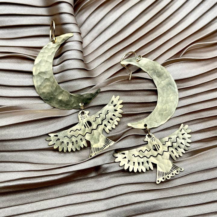 Fluff Hardware - Wholesale Dangle Earrings - Handmade Night Wing Earrings
