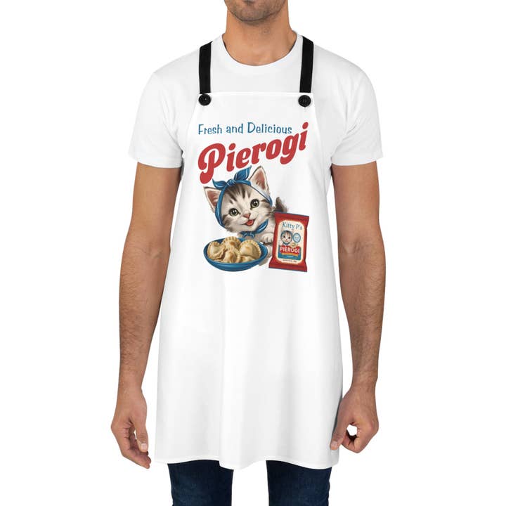 Babushka Cat - Wholesale Apron - Vintage Kitten Pierogi Apron for Pierogi Makers3