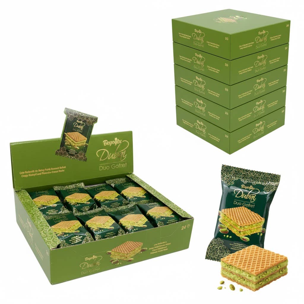 Aladdin - Wholesale Cookie - Beyoglu Dubai Duo Wafer Pistachio Kadayif Authentic Turkish 8