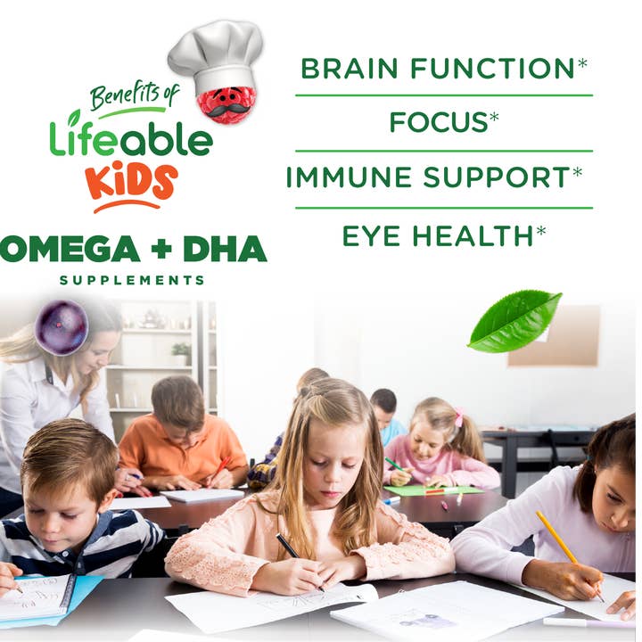 Lifeable - Wholesale Oral supplement/vitamin - Lifeable - Kids Omega 3 Gummies, Fish Oil Alternative, 60 ct2