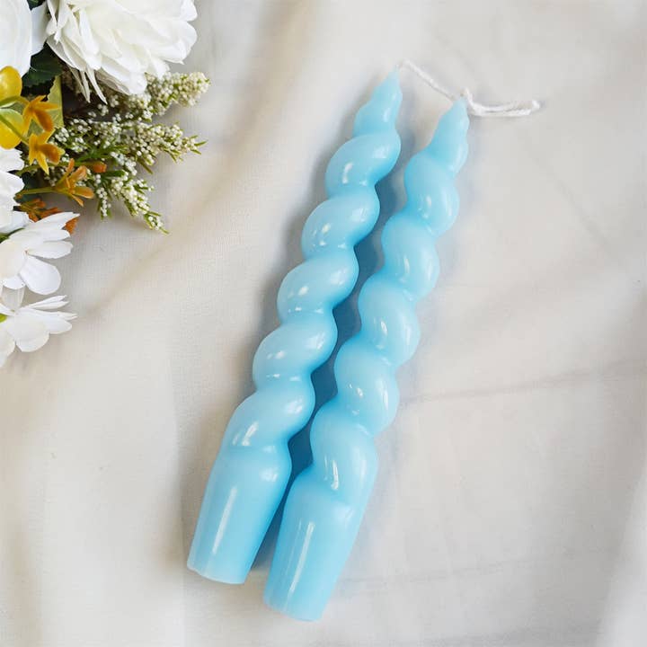 Candles Meta – wholesale Tapered candle/candlestick – 7.28" Handmade Home Decor Spiral Taper Candles14