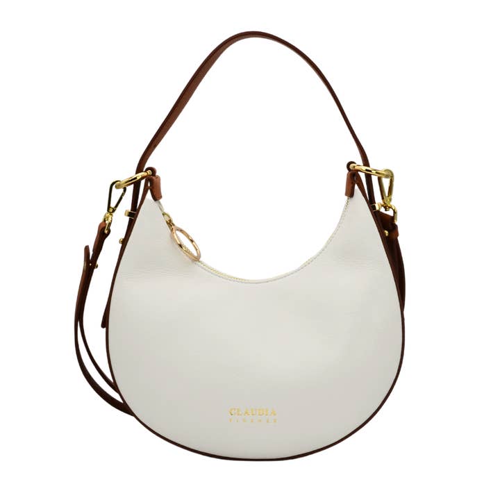 Claudia Firenze - Wholesale Shoulder Bag - Women's - Lorenza - White/Leather