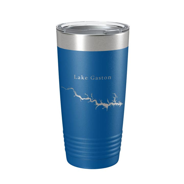 CarveBright - Wholesale Insulated Mug/Tumbler - Lake Gaston Map Tumbler Travel Mug Insulated Laser Engraved Coffee Cup North Carolina Virginia 20 oz11