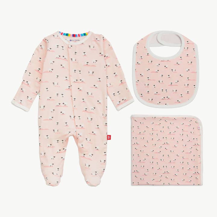 BA BA BABY ROSA MODAL 3-TEILIGES GESCHENKSET für den Großhandel von Magnetic Me
