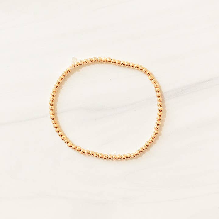 Small Gold Bead Bracelet for wholesale by Adorn512
