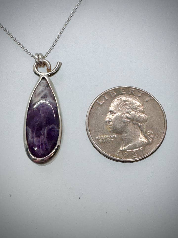 Sterling and Tiffany Stone Necklace for wholesale by Morgan McGeehan Designs