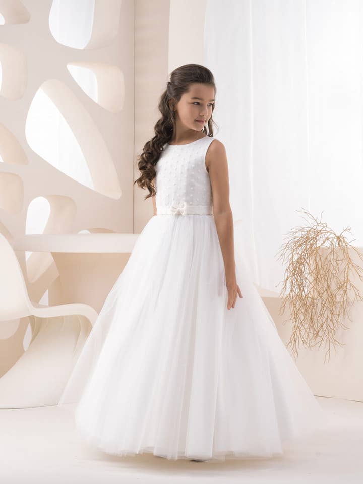 ivoire Robe ivoire élégante pour filles, robe de communion en vente sur Faire
