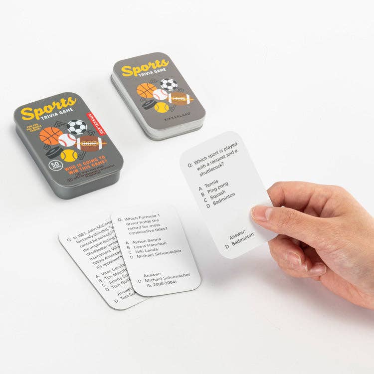 Kikkerland Design Inc - Wholesale Card Game - Sports Trivia Game2