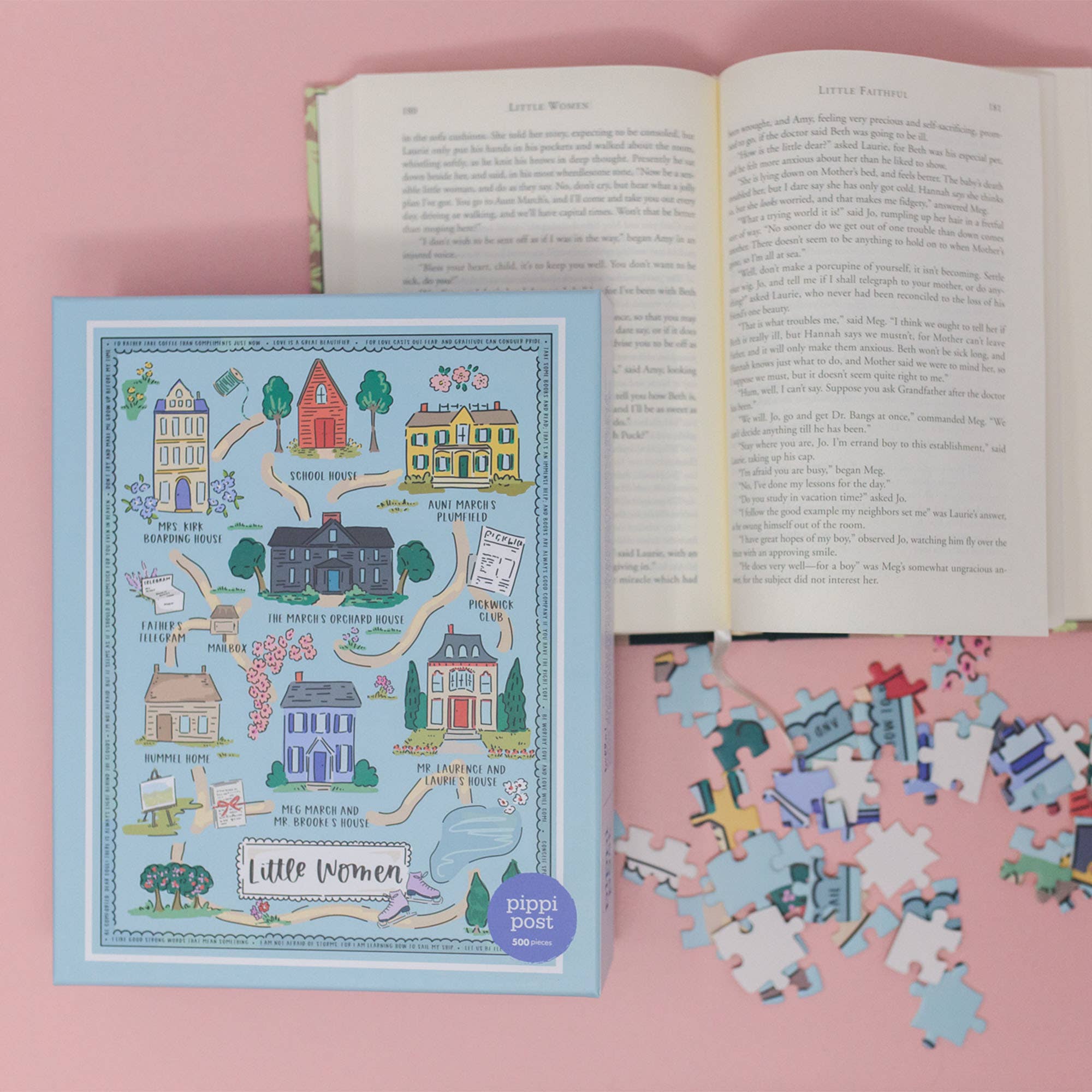 Pippi Post - Wholesale Puzzle - Kids - Little Women Map - 500 Piece Jigsaw Puzzle6