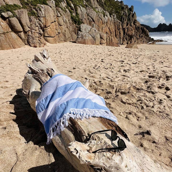 Allure Bath Fashions - Wholesale Beach Towel - Striped Hammam Turkish Style Beach Towel