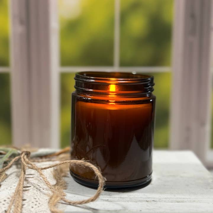Suzy Spa Essentials - Wholesale Jar/Filled Candle - Lavender Soy Blend Candle - 8 oz Amber Jar4