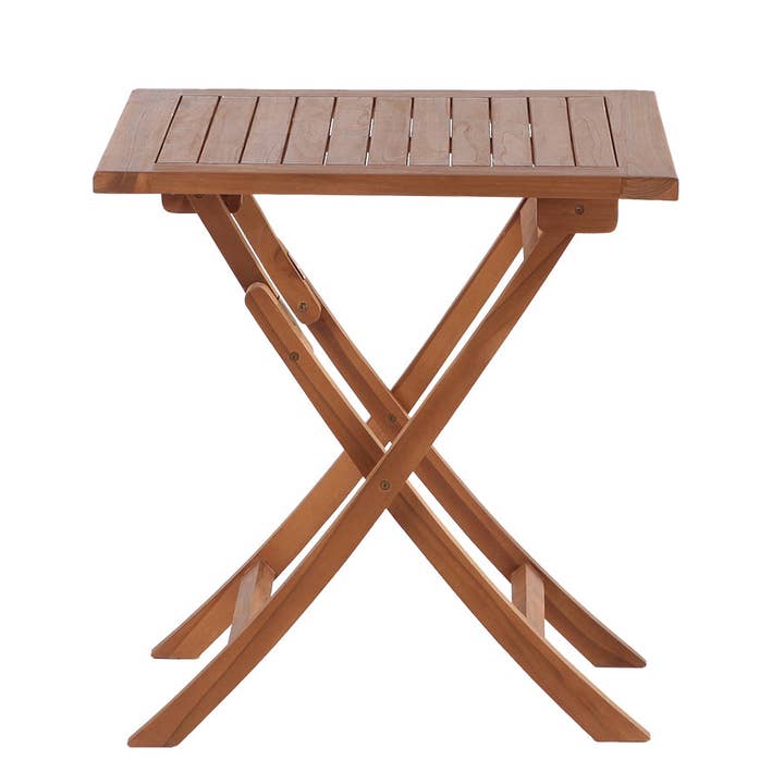 Nordic Teak - Wholesale Patio table - Nordic Style Natural Teak Square Folding Table - 28"1