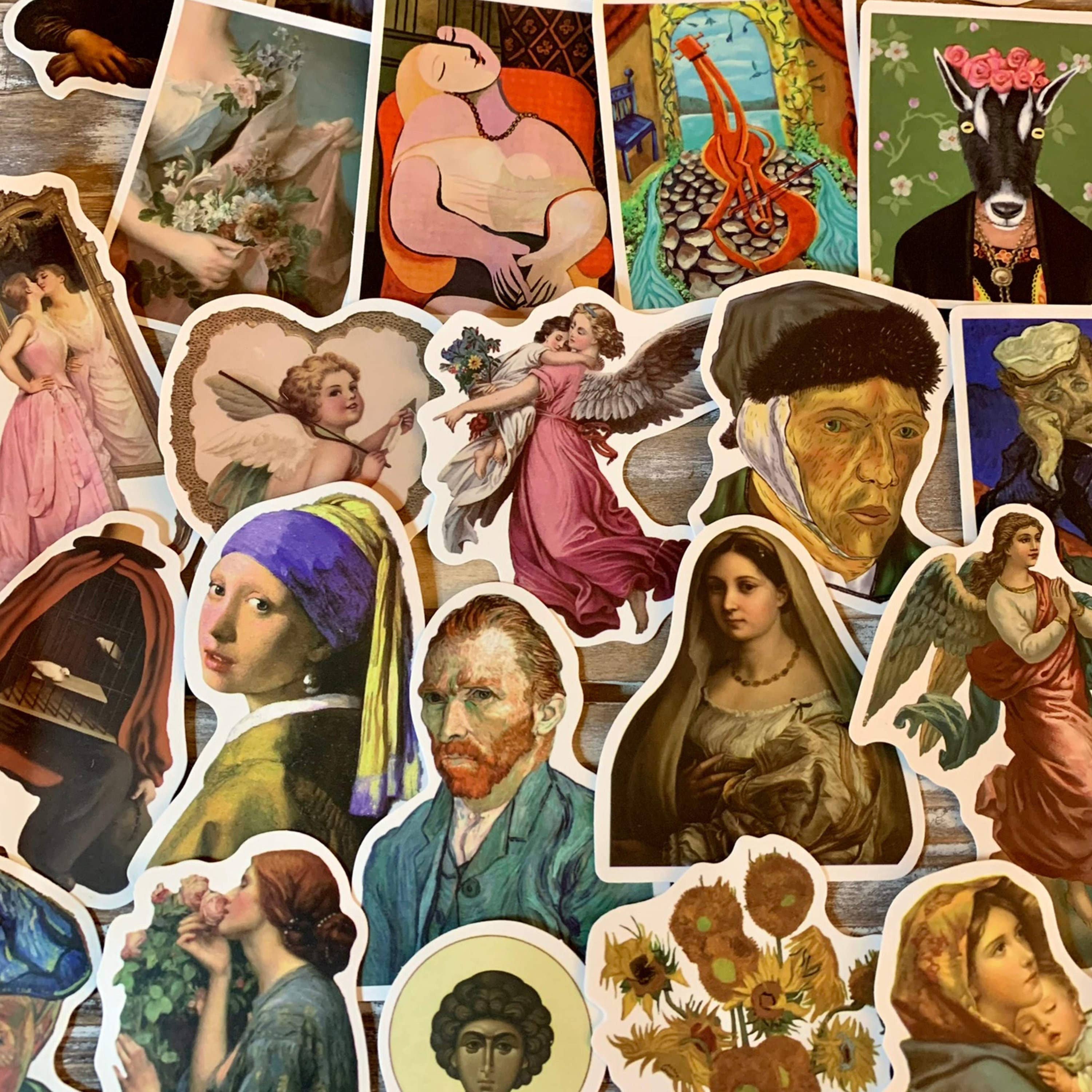 Magnifique Hearts - Wholesale Sticker - Random Art Stickers Pack, Stickers Of Famous Paintings - Van0