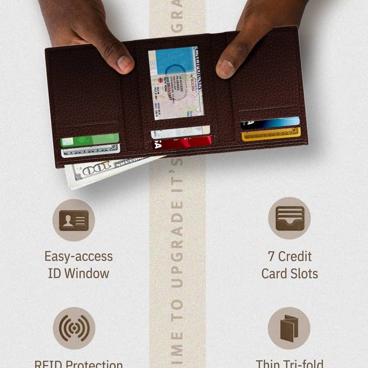 Access Denied Accessories - Wholesale Wallet - Men's - Trifold Wallets for Men Slim RFID Blocking Wallet Gifts Man34