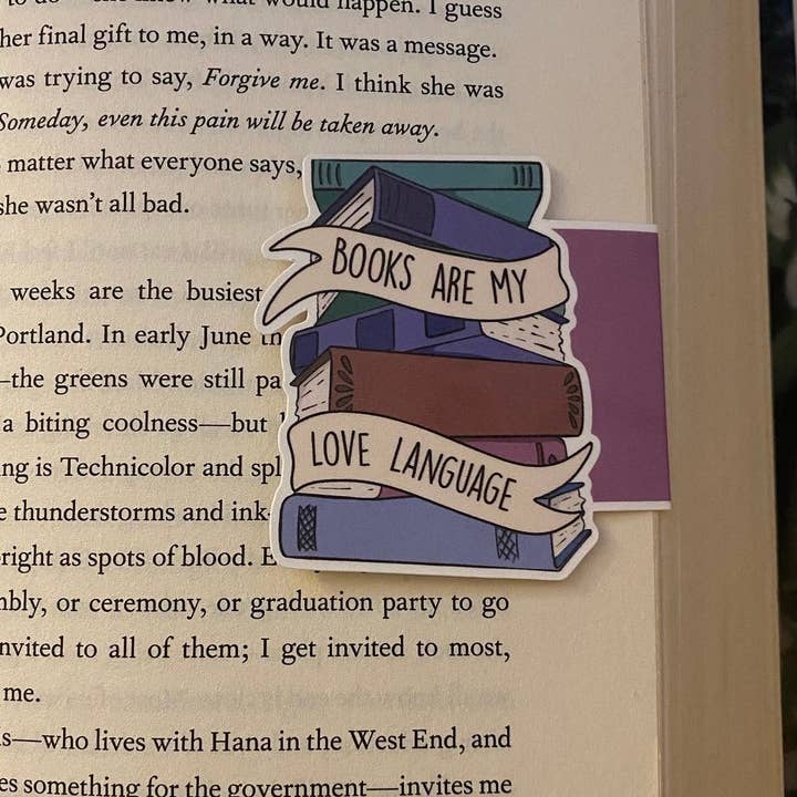 Segnalibro magnetico Books are my love language per la vendita all'ingrosso da parte di kbs design space