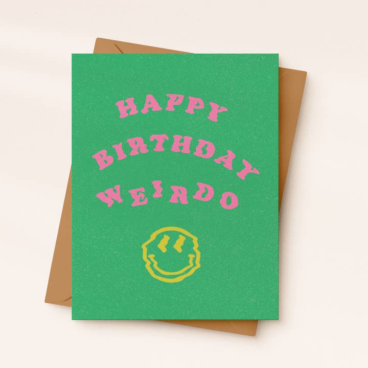 Fijne Verjaardag Weirdo Kaart | Leuke Herfstkaart | Psychedelisch voor wholesale door Daydream Prints