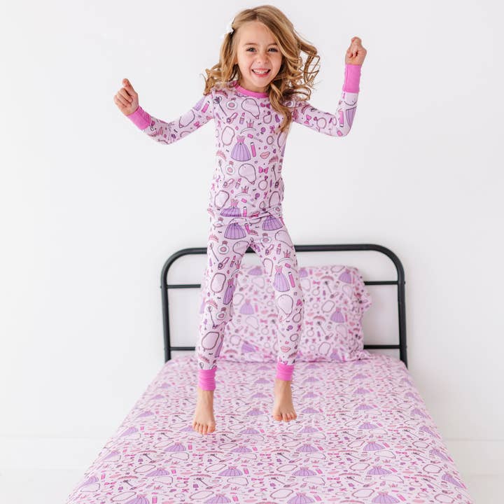 Kiki + Lulu - Vente Drap-housse - Enfant et bébé - Drap-housse et taie d'oreiller Sleeping Cutie pour lit jumeau