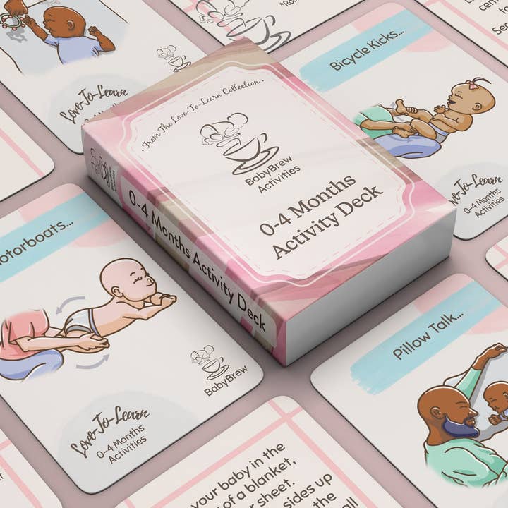 Aktivitetskort för babyns utveckling, 0-4 månader för wholesale av BabyBrew Activities