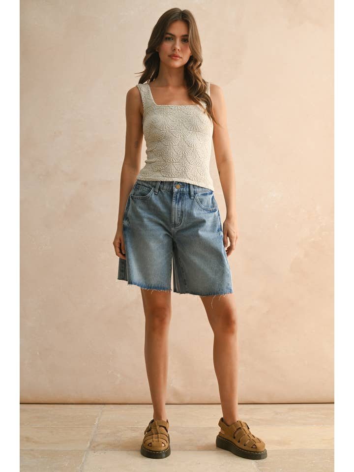 MIOU MUSE - Wholesale Knit Top - Women's - T2846 WASHED LOOK DETAIL TEXTURED KNITTED TOP