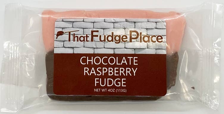 That Fudge Place - Wholesale Fudge - Chocolate Raspberry Fudge 4oz Slice