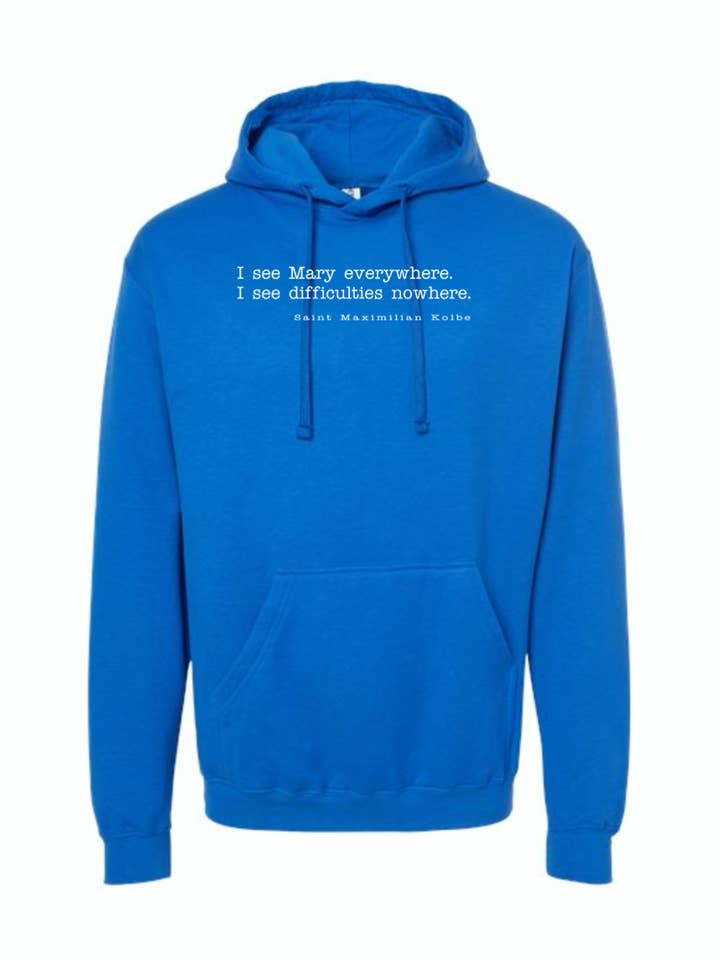 Sock Religious - Wholesale Hoodie - Unisex - I See Mary Everywhere - St. Maximilian Kolbe Hoodie Sweatshirt5