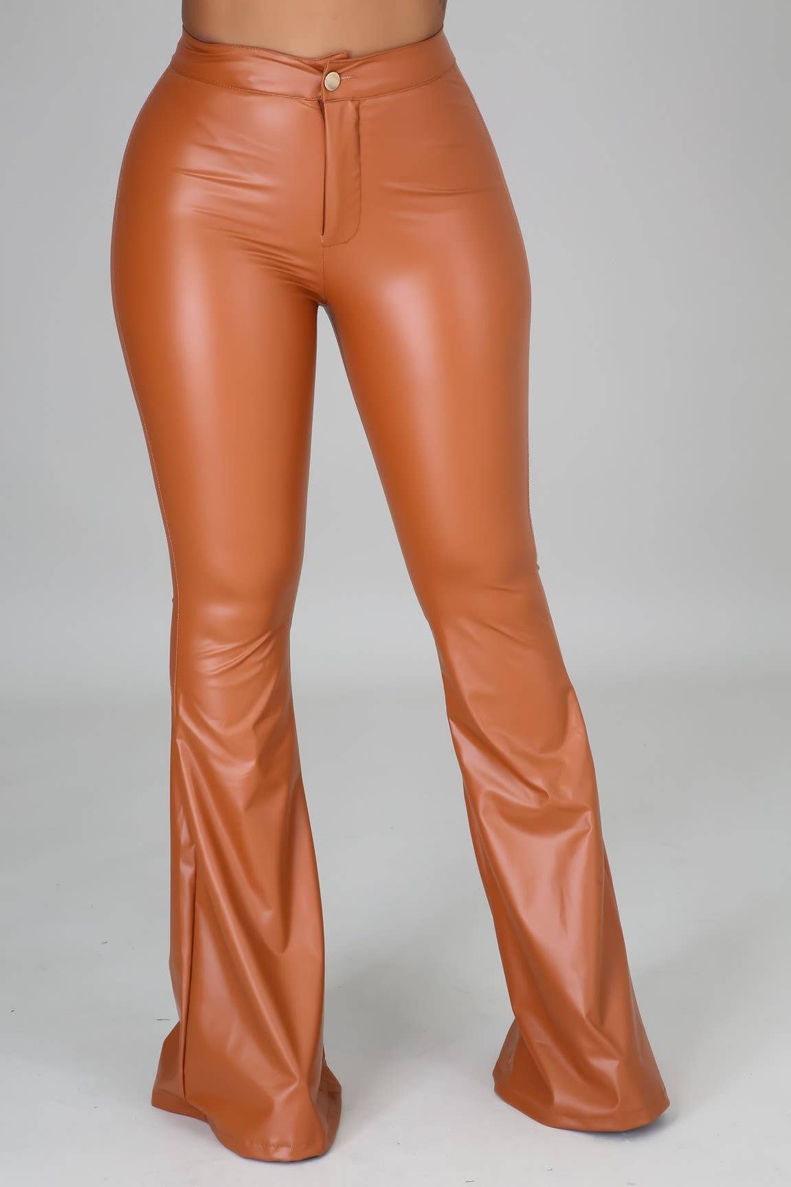 5besties inc - Wholesale Pants - Women's - Faux Leather Bell Bottom Pants.6