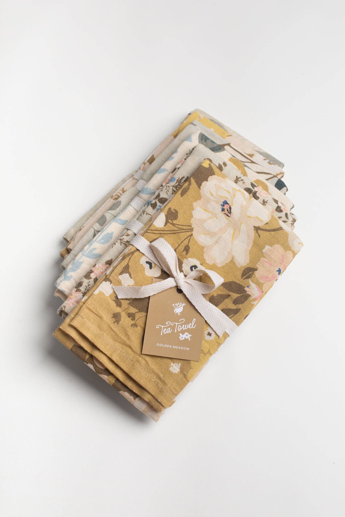 Flowerie - Wholesale Tea Towel - Homebody Cotton Linen Tea Towel | Pink Posies Floral3