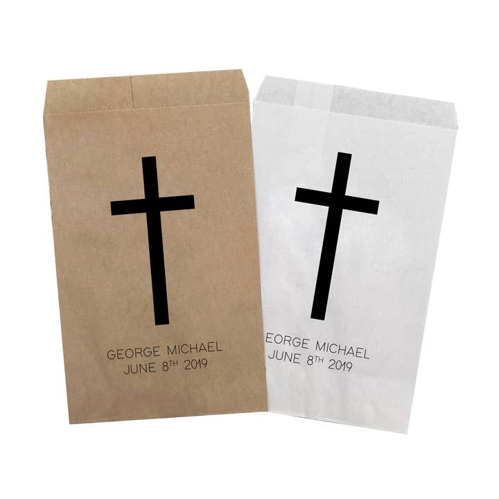 Geschenktüten für Taufe, Kreuz für den Großhandel von Love It Invitations