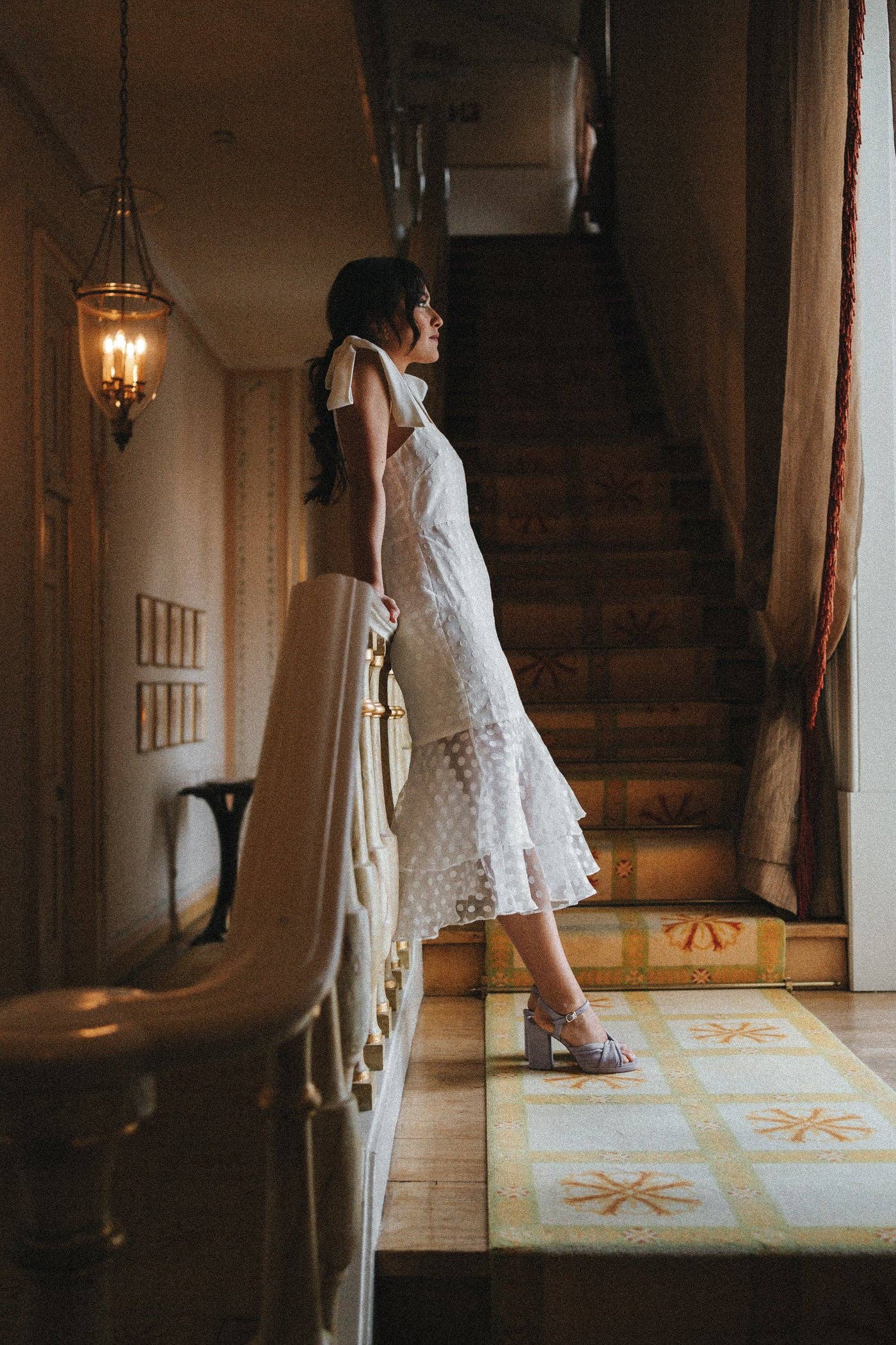 Zilian - Wholesale Platform Heels - Women's - 9 cm high heel bridal sandals with suede knot detail3