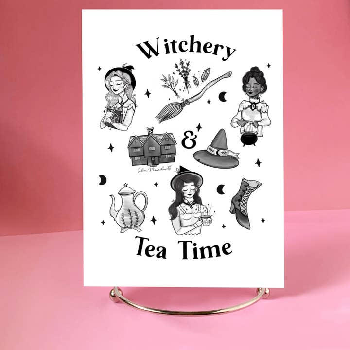 Hekseri og te Salem Print for engroshandel hos Besitos & Giggles Creations