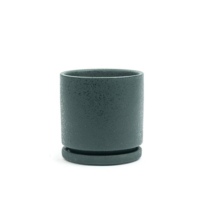 Momma Pots - Wholesale Plant Pot - 10.5" (1 pc) + 12.5" (1 pc) Cylinder Pots w/ Water Saucers