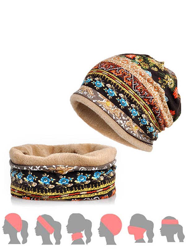 Sheer Trend - Wholesale Hoodie - Women's - Bohemia Floral With Plush Hood Accessories8