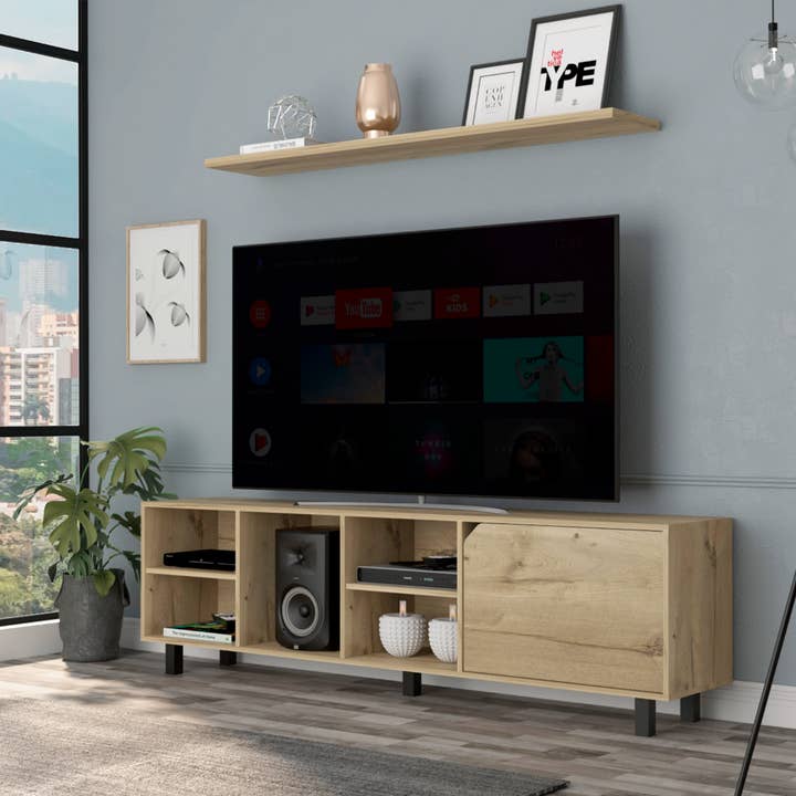 Valdivia Tv Stand Light Oak for wholesale by TUHOME FURNITURE