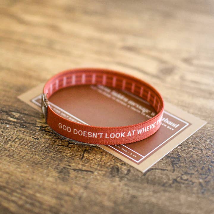 Where We're Going Together Elastic Men's Wristband for wholesale by Pink Salt Riot