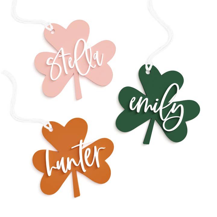 Personalized Name St. Patrick's Day Gift Basket Gift Tag for wholesale by The Cotton & Canvas Co.