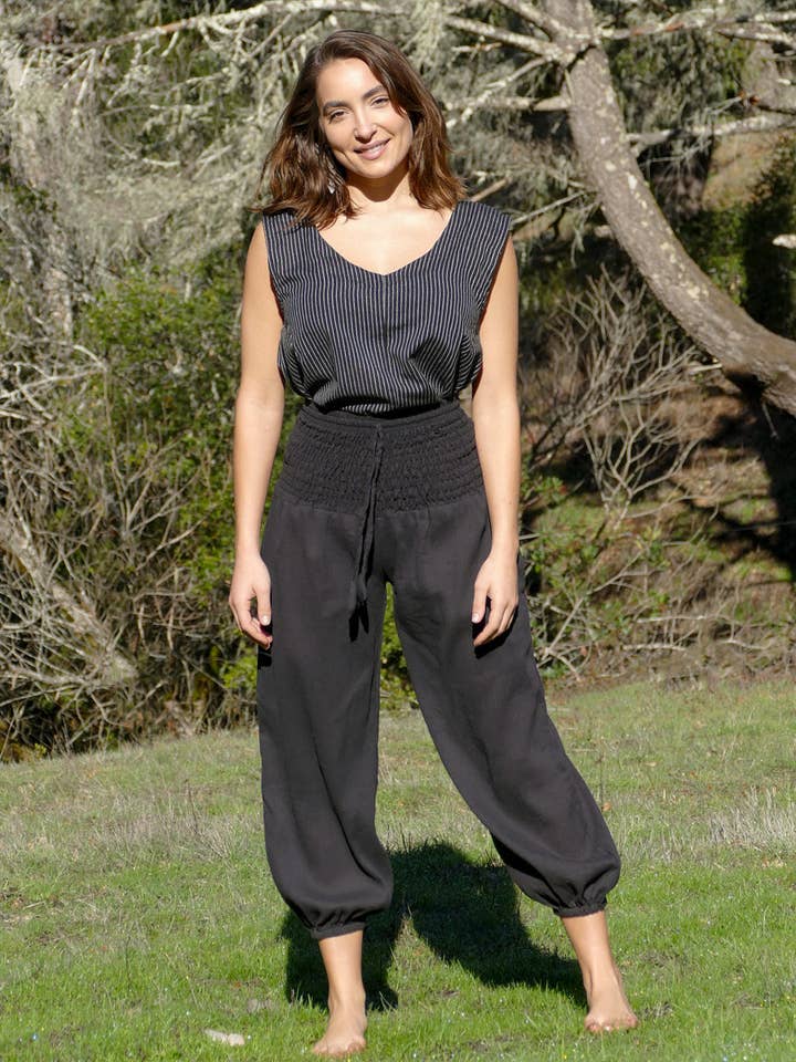 Zig Zag Asian Collection - Vendita all'ingrosso Pantalone - Donna - Pantaloni Harem con Vita Arricciata5