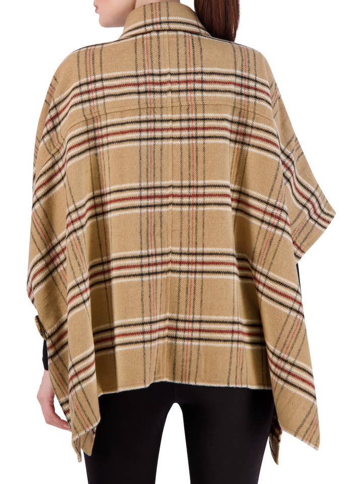 Ookie & Lala / O&L - Wholesale Cape - Women's - Vegan Cashmere Plaid Cape7