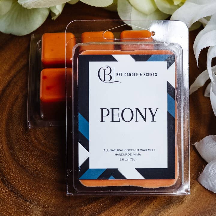 Peony Scented Coconut Wax Melt for wholesale by Bel Candle & Scents