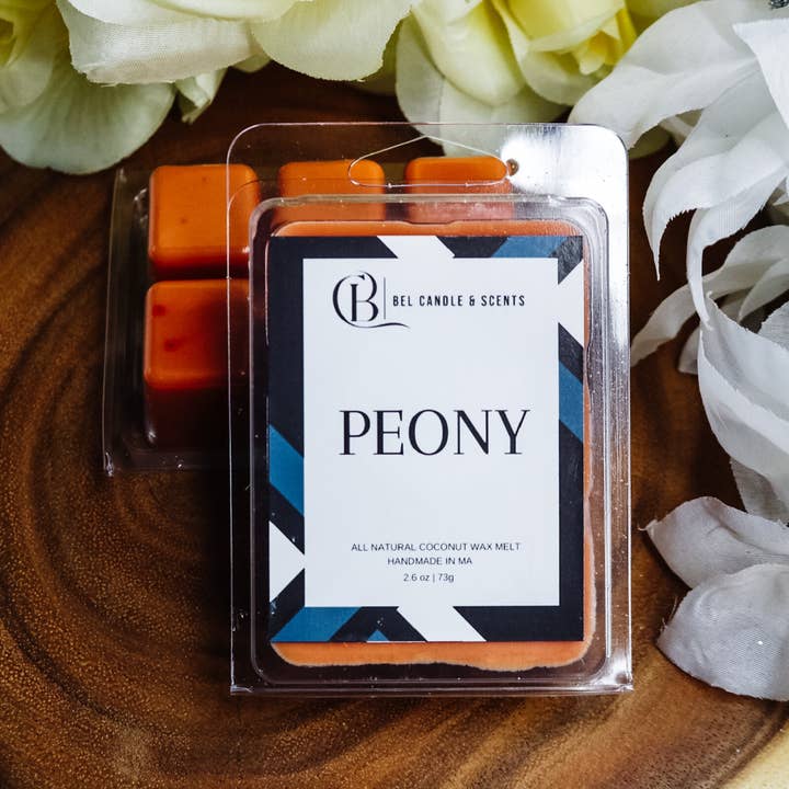 Peony Scented Coconut Wax Melt for wholesale by Bel Candle & Scents
