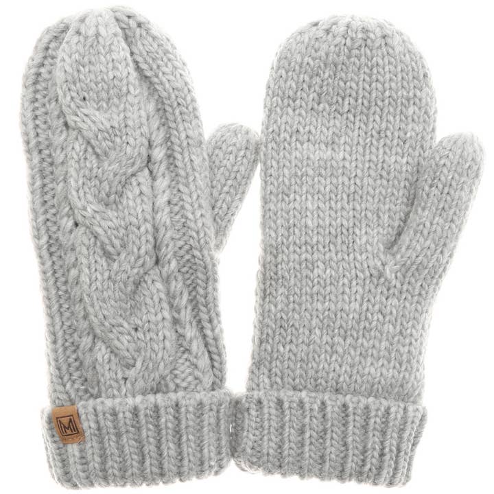 Fashion City - Wholesale Mittens - Women's - Winter Gloves Cable Knit Mittens with Fleece Lined2