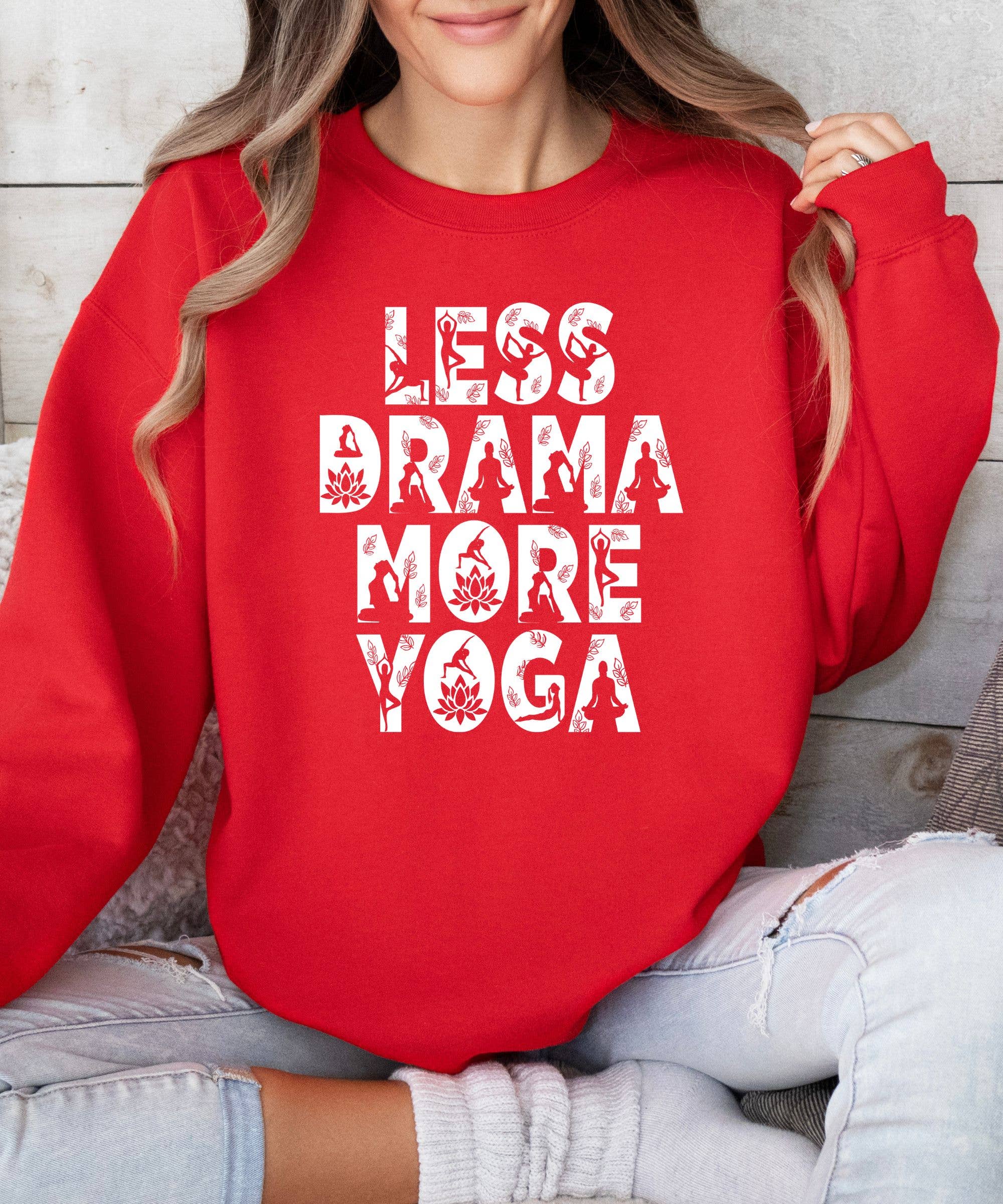 Midday USA - Vente Sweat-shirt à imprimés – femme - Chandail de yoga Less Drama More5