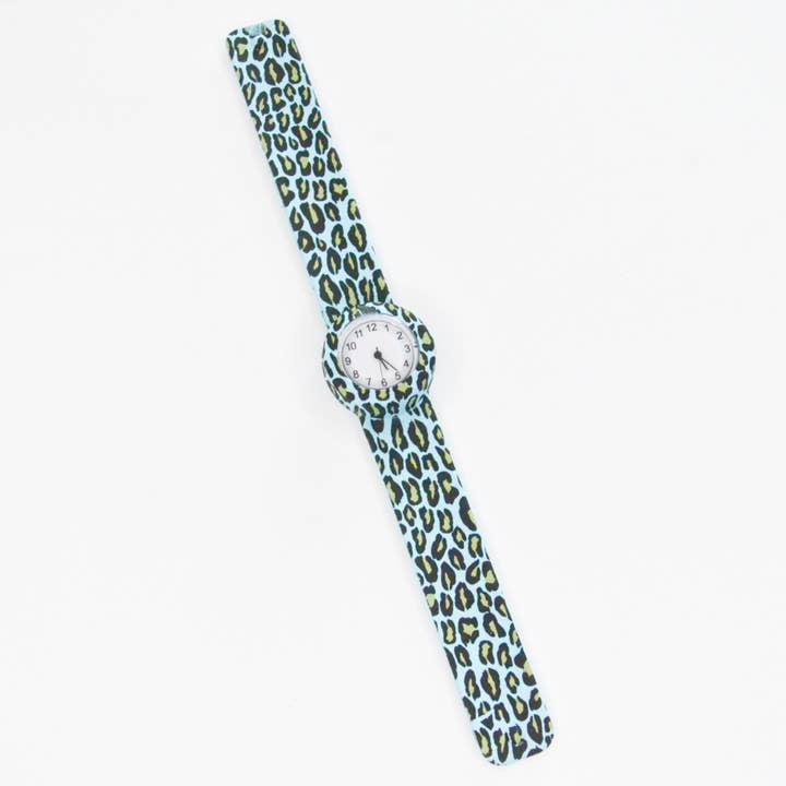 Feestbeest-kids – wholesale Wrist watch – Child – Watch Leopard blue1