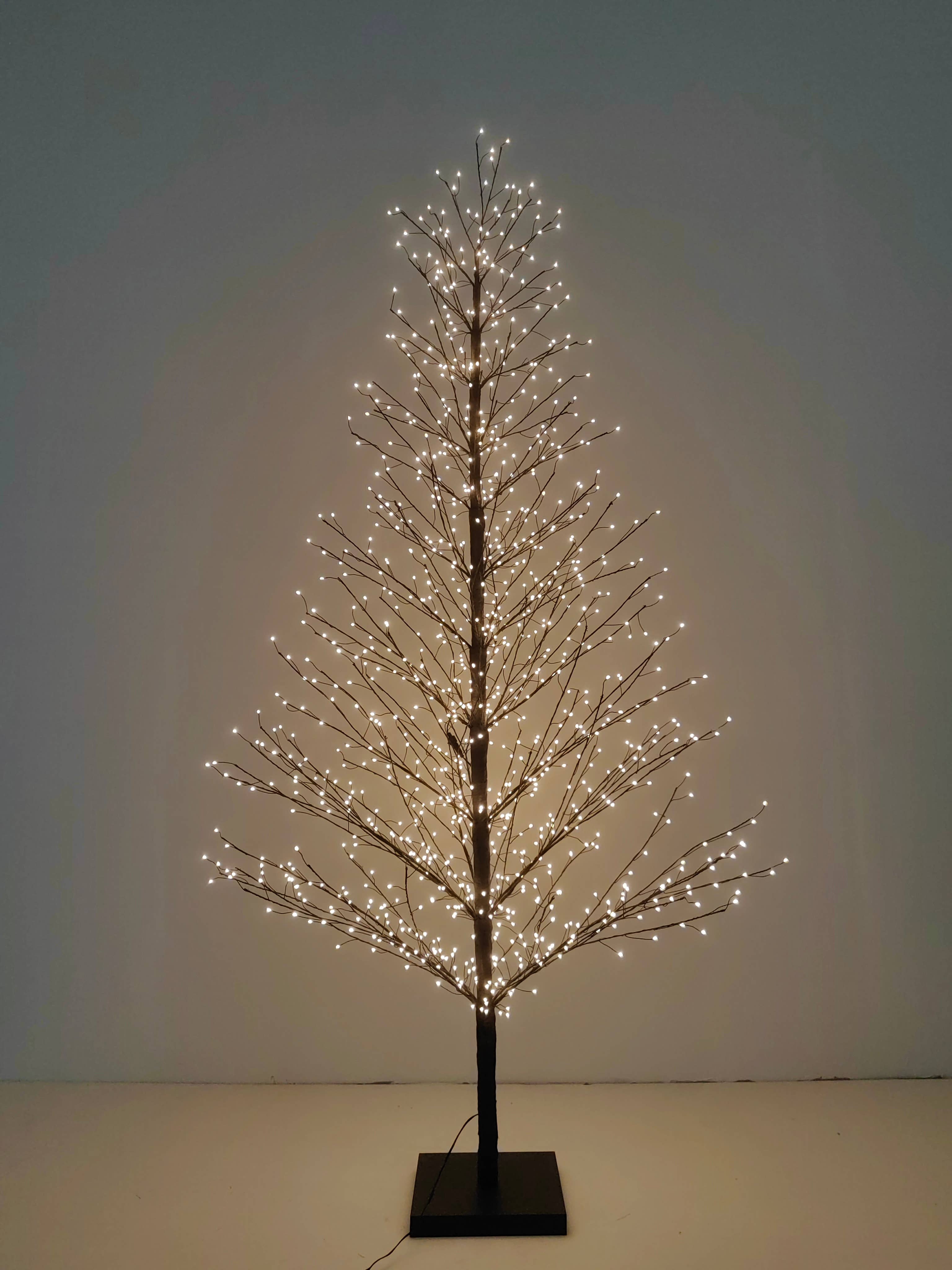 Hi-Line Gift Ltd. - Wholesale Christmas Decoration - 70in Black Birch Tree with 1099 LED Lights Indoor Use Only0