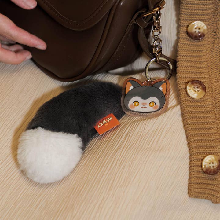 Moffy's - Mewky Cat Tail Keychain - Black Cat for wholesale by Joyify Pty Limited