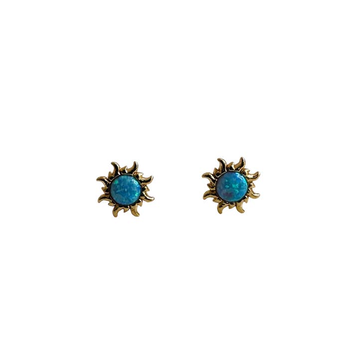 Modern Opus - Wholesale Stud/Post Earrings - Opal sun Post